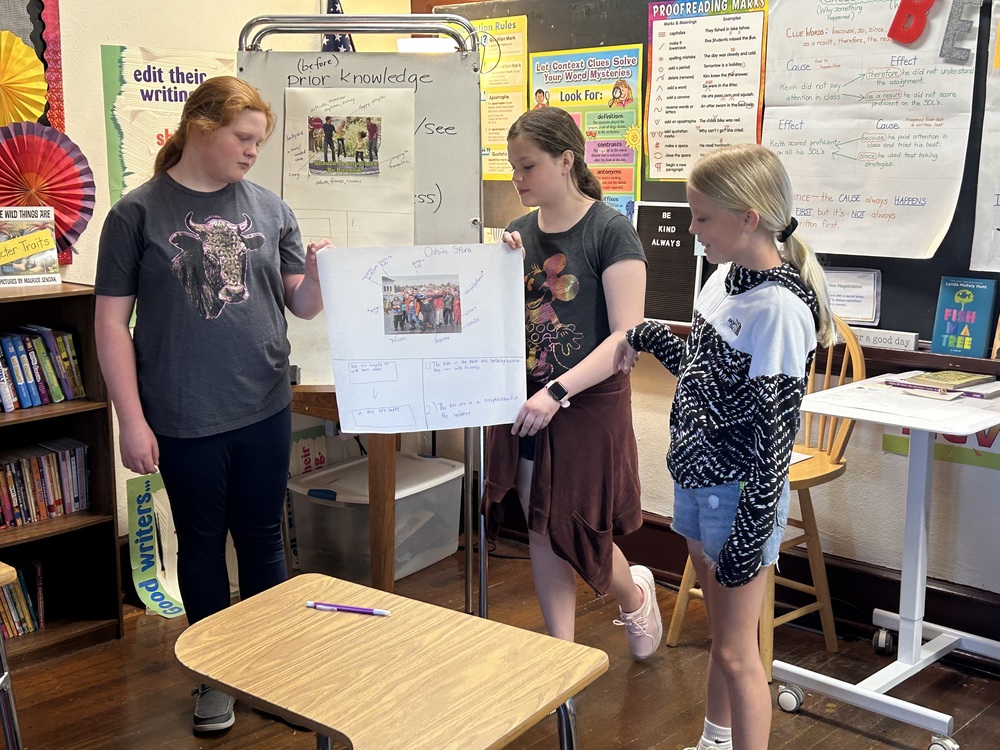 Students presenting a project 
