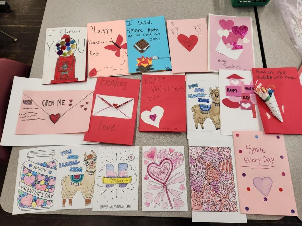 cards made by students for St. Jude's