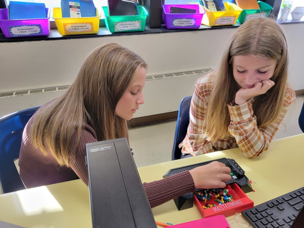 Students working on project