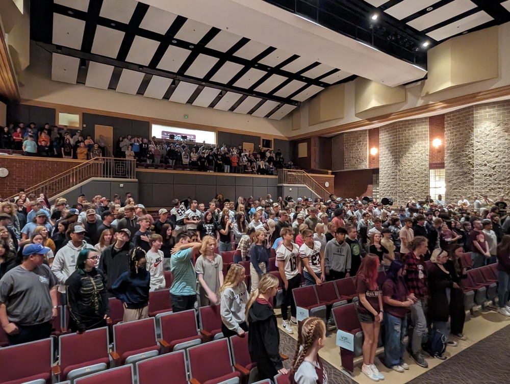  Group pic of student body in auditorium