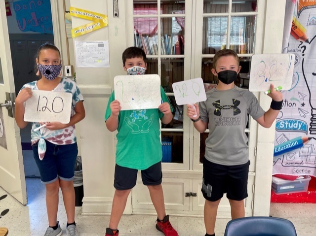 students learning fractions and decimals