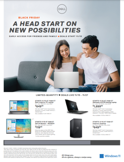DELL Black Friday Pre Sales flyer