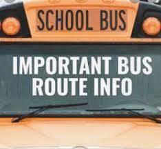 Important bus route info