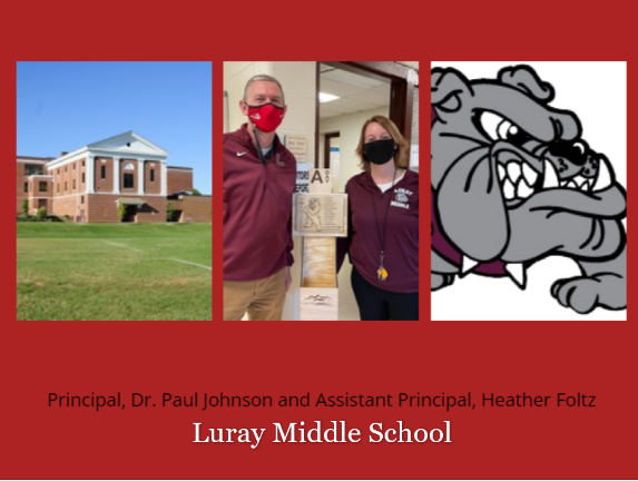 Dr. Johnson and Heather Foltz luray middle school