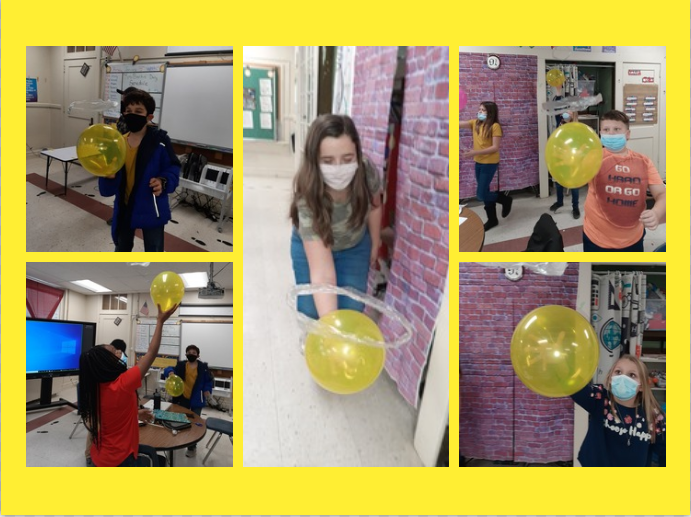 static electricity collage of 5th grade students