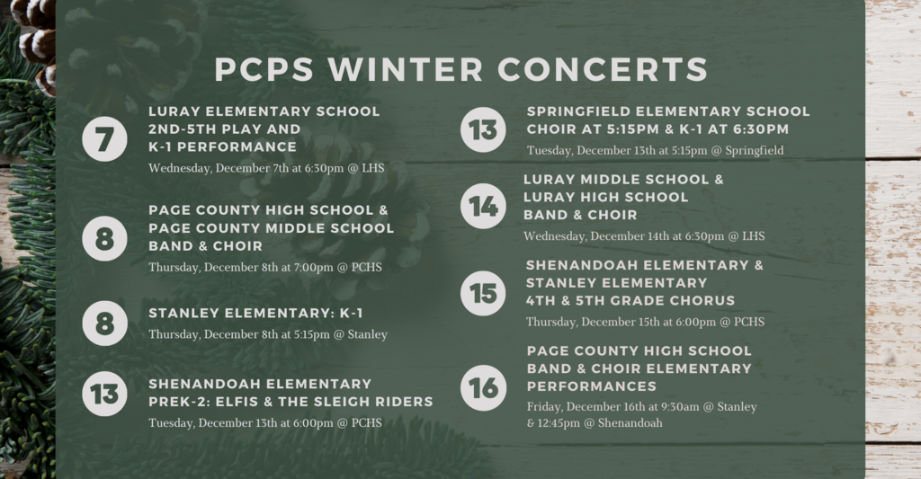 winter concert schedule