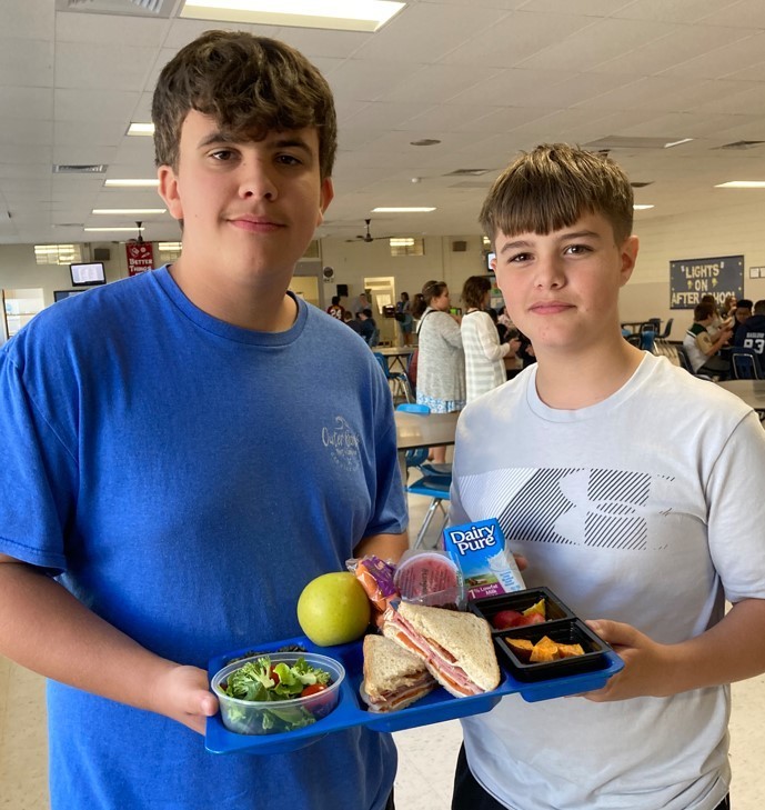 Students with new sandwich