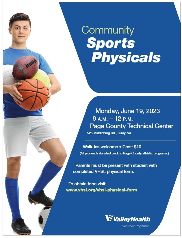 Community Sports physical information flyer