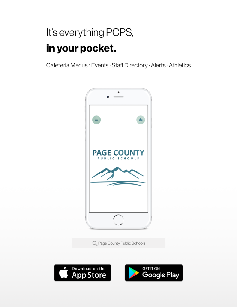 picture of Page County Public Schools App on Cell Phone